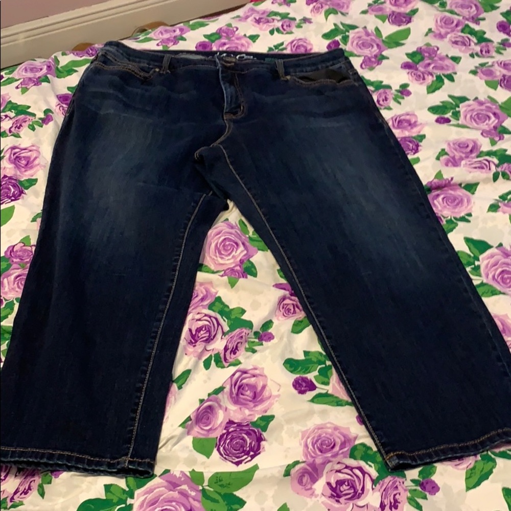 Plus size ankle jeans